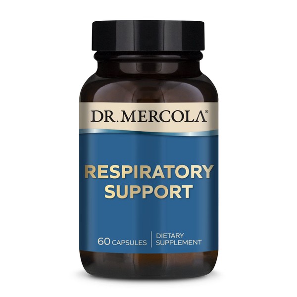 Dr. Mercola Respiratory Support Dietary Supplement, 30 Servings (60 Capsules), Antioxidant & Immune Support, Non GMO, Soy Free, Gluten Free