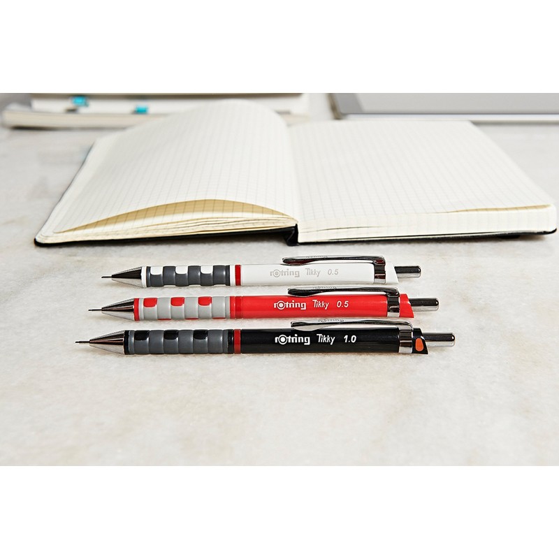 Rotring Tikky Colour-Coded Mechanical Pencil 0.35mm - Burgundy Barrel