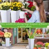 Beeveer 6 Pcs Flower Buckets 13.4 Inch Plastic Floral Bucket