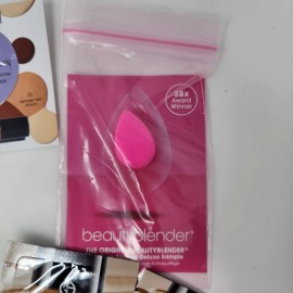 Sephora Samples Lot Makeup Sponge Deluxe Sample & Assorted Foundation Samples #C