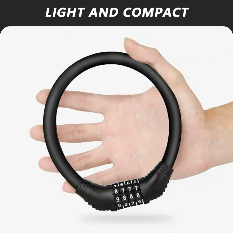 High Security Cable Bicycle Lock Heavy Duty Digits Codes Cycling