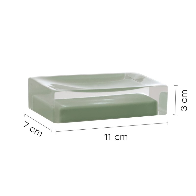 Gedy Soap Holder, Resin, Green Mint, Non applicabile