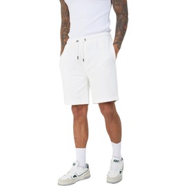 BRAVE SOUL Mens Sweat Comfy Summer Fleece Jersey Baggy Jogging Shorts S-XXL, Off-White - Tarley, S