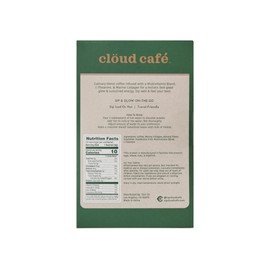 Clöud Café Collagen Infused Cold Brew Instant Coffee Packets - Hyaluronic Acid, Multivitamin Powder, & Marine Collagen Single Serve Instant Coffee Powder (10 Sachets)