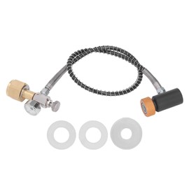 Soda Remote Hose, CO2 Tank Cylinder Refilling Adapter Soda Maker Accessories with 24 Inches High Pressure Hose for Soda Can Connector(W21.8‑14 to TR21‑4)