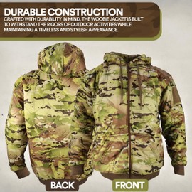 Mountain Creations Military Style Woobie Hoodie 2.0 Jacket, Lightweight, Warm, Water-Resistant, Insulated (US, Alpha, 3X-Large, Regular, Regular, Multicam)