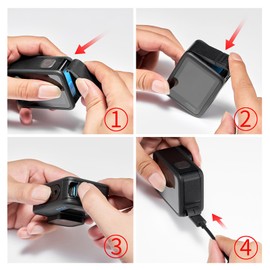 SYACHI Aluminiumlegierung Batteriefachdeckel für GoPro Hero 13/12/11/10/9, Akkudeckel Abnehmbarer Ladeanschluss Adapter Typ C Seitentür für GoPro Hero