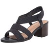 Bella Vita Women's Block Heel Sandal Heeled, Navy Textured Gore,