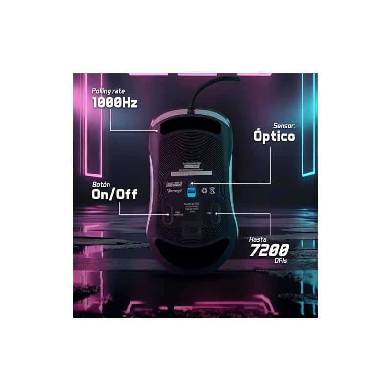 Vorago Mouse Gamer Alámbrico Start The Game MO-505 RGB 7200