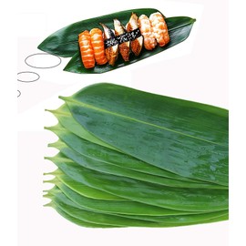100 pcs Sushi Bamboo Leaf - Banana Leaves Make Zongzi Kit Plate Decorations Holiday Party for cooking (100 pcs, 12" L x 3.2" W) - Leaves Remains Vaccuum and Fresh