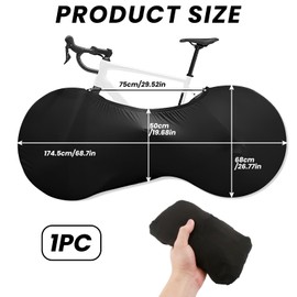 Black Bicycle Cover, Bicycle Cover, Waterproof, Weatherproof Bicycle Garage Indoor, Dustproof Bicycle Protective Cover Made of Polyester, Washable Bicycle Cover for Mountain Bike, Road Bike, City Bike