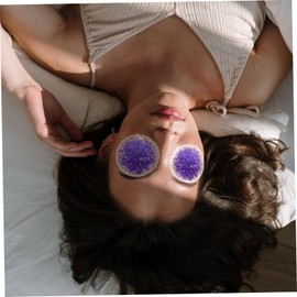 Healvian 2pairs Cooling Eye Gel Mask Practical Hot Cold Compress Eye Pads for for Home Use for Reducing Puffiness Dark Circles