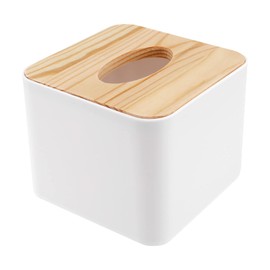 Ysyaxsyt Square Tissue Box Tissue Box with Wooden Lid Household Removable Mini Wooden Tissue Box