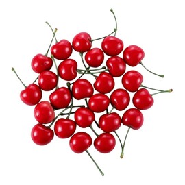 25Pcs Red Artificial Cherries, Fake Fruit Decor Simulation Cherry Model Lifelike Fruit Cherry Ornament, Home Kitchen Party Decoration Desk Ornament Photography Prop(25)