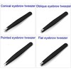 9 Pcs Professional Tweezer Set Eyebrow Removal Portable Clip Stainless