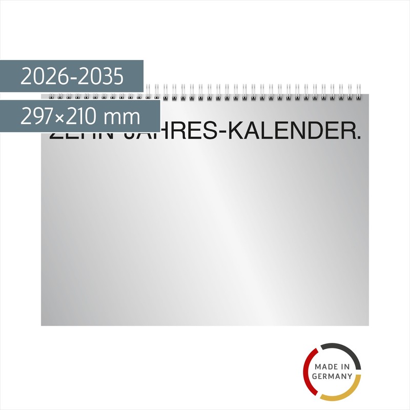 BRUNNEN Ten-Year Calendar 2026-2035 A4 Landscape 297 x 210 mm