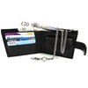 GENTS LEATHER WALLET AND CHAIN (086) (BLACK)