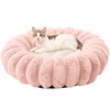 BUMUBI Soft Donut Cat Bed Cushion Round Washable Dog Bed