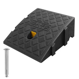 Kerb Ramps 1 Pack Portable Threshold Ramps for Wheelchairs Scooters Bike Doorways Steps (Black, 25×27×13cm)