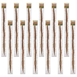 12 Pcs 100% Natural Homemade Hair Wool Dreadlocks 43 Inch Multicolor Mixed DIY Braiding Extensions Accessories (Earth)