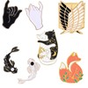 XHBTS Set of 7 Black and White Fish Brooch, Cute