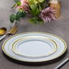 SETUP 60-Piece Gold Trim Plastic Dinnerware Set – 30 10.25"
