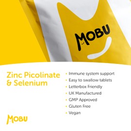 Zinc 15mg & Selenium 200mcg - 120 Tablets - Picolinate & Selenomethionine Immune System Support MOBU UK