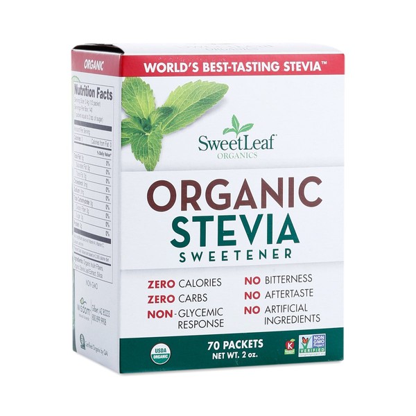 Sweet Leaf Sweetener Sweeteners Organic Stevia Sweeteners 70 packets (a) - 2pc