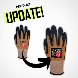 MAGID D-ROC VersaTek All-In-One Coated Glove,1 Pair, Cut Level A5 Resistant Work Gloves, DX+ Technology, DXPG53-Size 10/XL