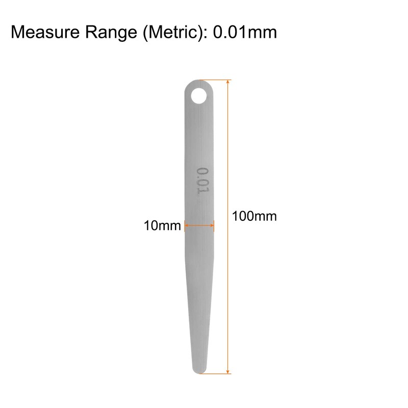 QUARKZMAN Feeler Gauge 0.01 mm Thickness Gauge 65MN Steel Metric