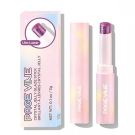 JIAYUTONG Crystal Jelly Glaze Stick - Long Lasting Shimmer Eyeshadow & Eyeliner Pencil, Waterproof & Smudge Proof, Easy to Blend for Natural or Glam Makeup Looks (04#LILAC LUSTER)