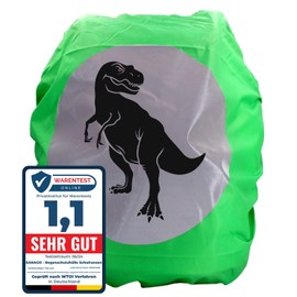 EANAGO T-REX Premium Rain Cover for School Bags and Backpack with Large Safety Reflector 100% Waterproof Universal Fit Rain Cover Rain Cover Rain Cover Rain Cover Rain Cover, Green