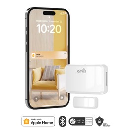 Onvis Thread-Enabled HomeKit Door Window Contact Sensor,Wireless Mini Low-Energy Contact Sensor for Alarm System and Smart Home Automation, No Hub Required(2Pack)