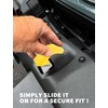 Savadicar 2-Piece Texture Yellow Front Bumper Tow Hook Cover for