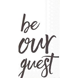 Boston International IHR 3-Ply Paper Napkins, 16-Count Guest Size, Be Our Guest