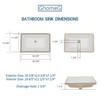 GhomeG 21 Inch Undermount Bathroom Sink Rectangular - 21"x13" White