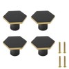 Coshar 4Pack Solid Pure Copper Knobs Drawer Knobs Handle Hexagon