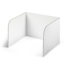 Privacy Shields (20-Pack) - White - 13" (H) x 20" (W) x 17" (D) - Cubicle Shields - Student Privacy Dividers - Improve Student Focus - Discourage Cheating