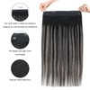 Sassina Invisible Wire Hair Extensions Real Human Hair with Transparent
