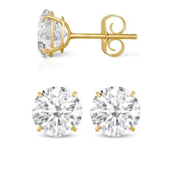 Everyday Elegance Solid 14k Yellow Gold Solitaire 7 MM Round