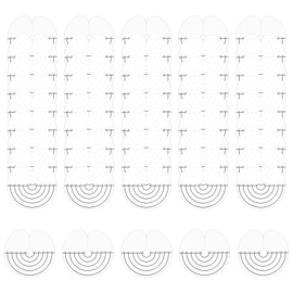 50 Pcs Heat Shield Guards for K Tip Hair Extensions Kit Clear Single Hole