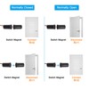 PATIKIL Magnetic Reed Switch, 2 Pack NO NC Wired Recessed