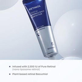 BONCEPT Retinol 2500 IU Wrinkle-Shot Perfector – 7-Day Intensive Anti-Aging Spot Cream | Bakuchiol & Retinol K-Beauty Treatment (0.5 fl oz / 15 ml)