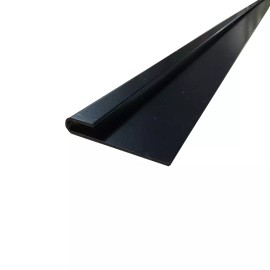Mr Metal Aluminum 2" J Trim BLACK Aluminum Trailer RV Capping Mill Finish 92" Long, 1/4" Inside