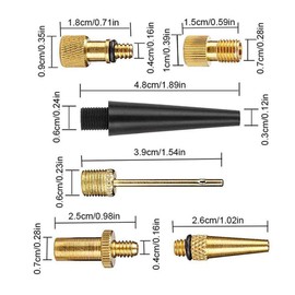Bicycle Pump Adapter, 24 pcs Bike Multi-Function Replacement Valve Tool Adaptor Convertor for Road Bike, Car, Inflating