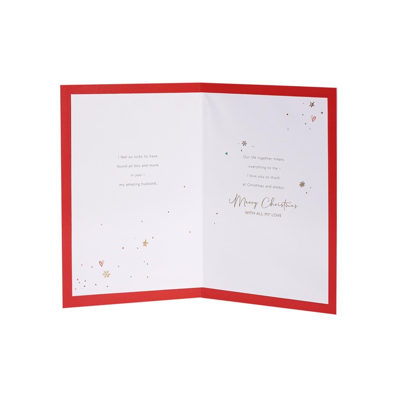 UK Greetings Christmas Card for Husband - Heartfelt Design