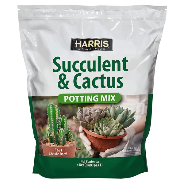 Harris Premium Succulent and Cactus Potting Soil Mix, Fast Draining