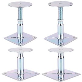 YXGJDP 4 Pack Adjustable Floor Jack, 3.5 to 6 Inch, Mini Screw Jack, RV Step Stabilizer, House Leveling