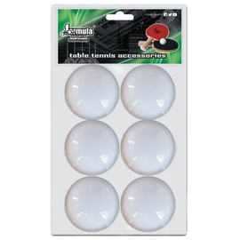 Formula Sports Table Tennis Balls 6 Piece Set, White