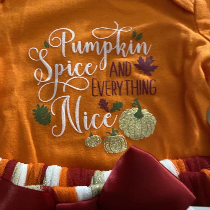 Baby Essentials Girls Fall Thanksgiving Pumpkin Spice Everything Nice 6M